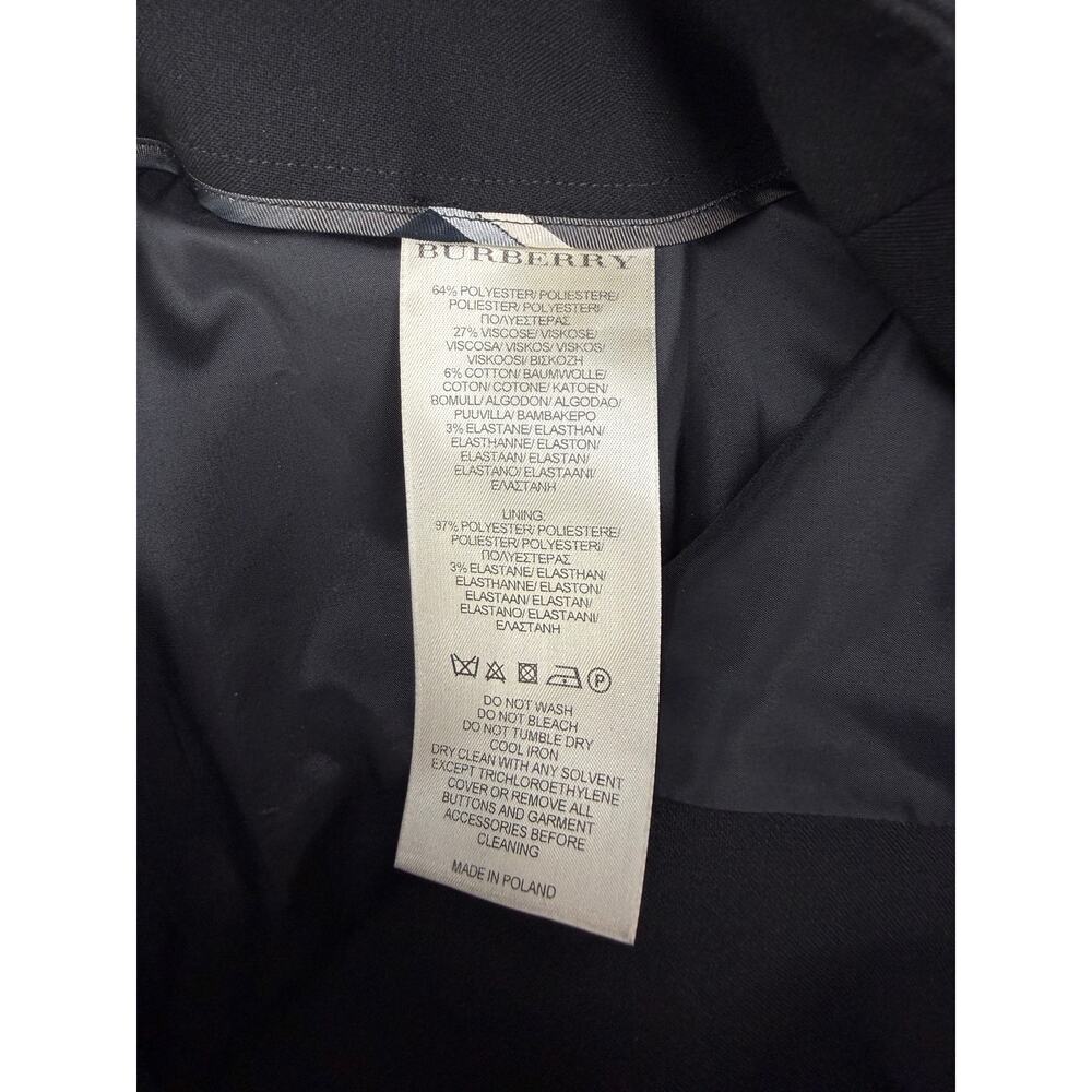 BURBERRY London Belted Button Front Pencil Skirt Size 6 Black - Picture 4 of 7